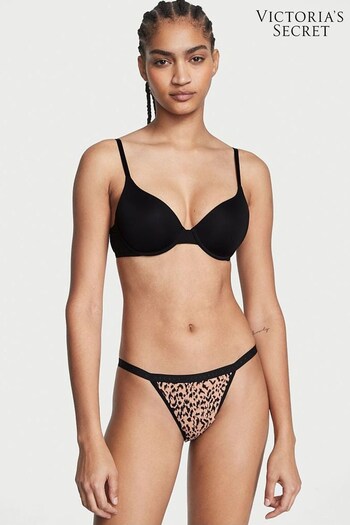 Victoria's Secret Animal Print Brown Stretch Cotton Bikini Knickers (R93406) | £9