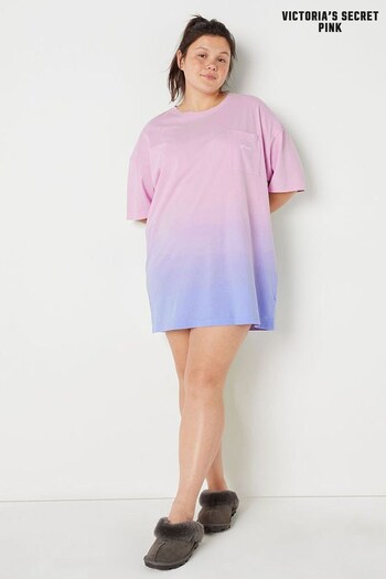 Victoria's Secret PINK Skyway Blue and Pink Cotton Nightie (R93410) | £26