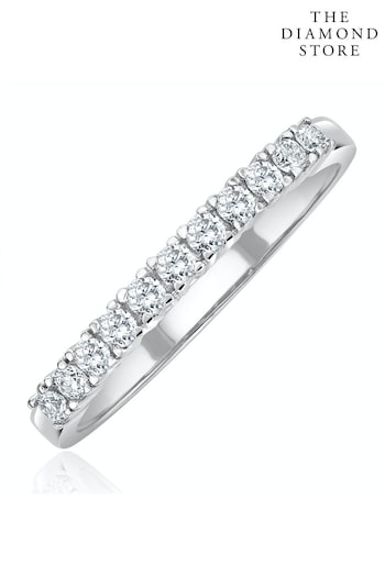 The Diamond Store Half Eternity Ring 0.30CT Lab Diamond 9K White Gold (R93525) | £329