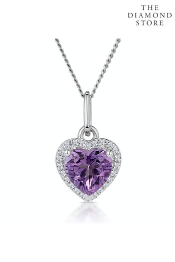 The Diamond Store Purple Lab Diamond Half Eternity Wave Ring 0.05ct (R94319) | £269