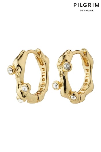 PILGRIM Gold Urszula Recycled Small Hoops Earrings (R94353) | £25
