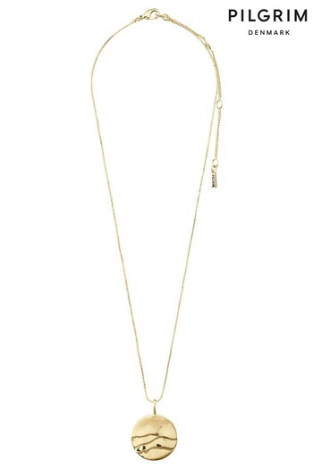 PILGRIM Gold Heat  Recycled Coin Pendant Necklace (R94395) | £28