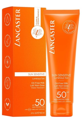 Lancaster Sun Sensitive Oil-Free Body Milk Sunscreen & Sun Protection Cream SPF50 150ml (R95471) | £28