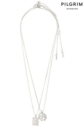 PILGRIM Silver Brenda Recycled Chain 2 Pack Necklace (R95819) | £30