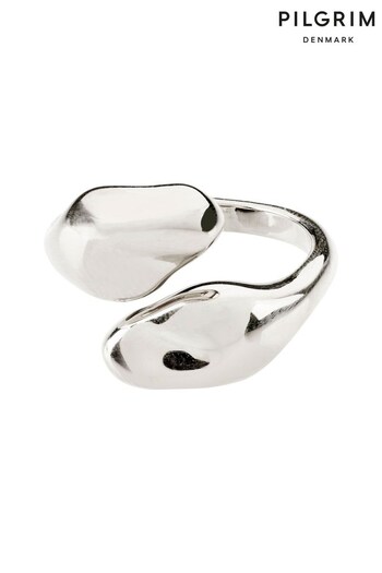 PILGRIM Silver Chantal Recycled Adjustable Ring (R95863) | £28