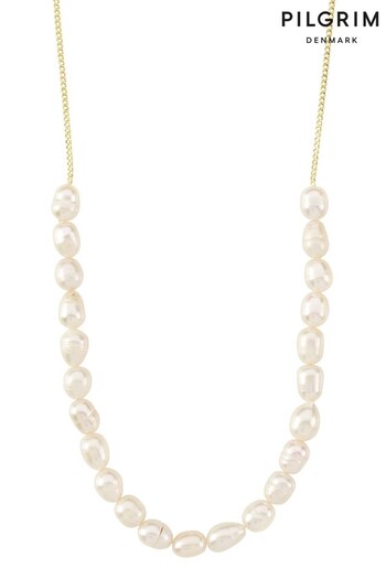 PILGRIM Gold Berthe Freshwater Pearl Necklace (R95867) | £40