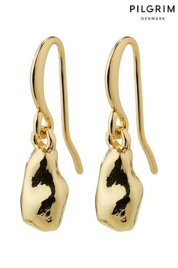 PILGRIM Gold Chantal Recycled Drop Dangle Earrings (R95876) | £25