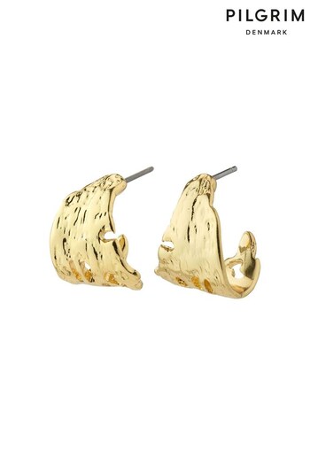 PILGRIM Gold Brenda Recycled Hoops Earrings (R95877) | £28