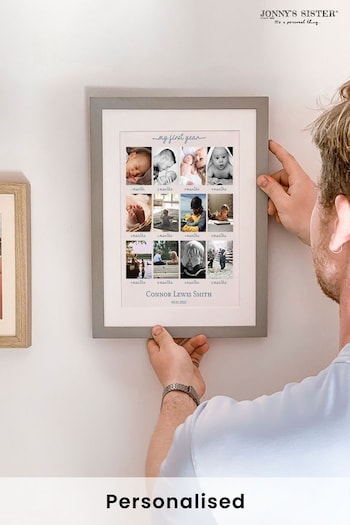 Personalised Framed First Year Photograph Print by Jonny's Sister (R96057) | £35