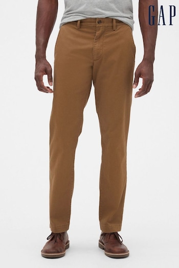 Gap Tan Brown Essential Chinoss in Straight Fit with (R96973) | £40