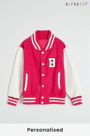 Personalised Kids Monogrammed Baseball Jacket by Alphabet (R97265) | £28