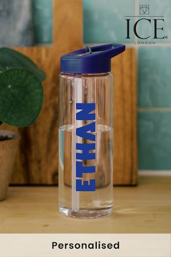 Personalised Water Bottle- Navy by Ice London (R99490) | £14