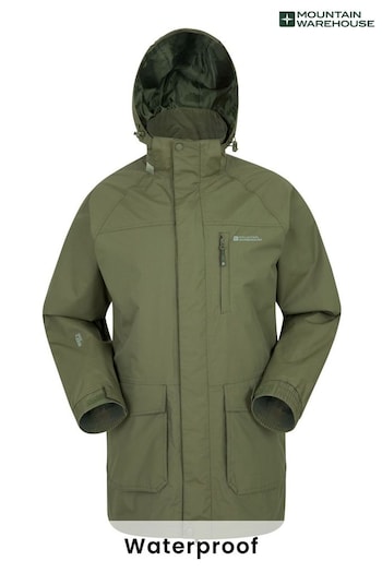 Mountain Warehouse Green Glacier II Extreme Mens Waterproof Long Jacket (R99587) | £96