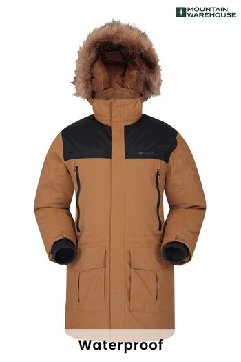 Mountain Warehouse Brown Antarctic Extreme Waterproof Mens Down Jacket (R99995) | £240