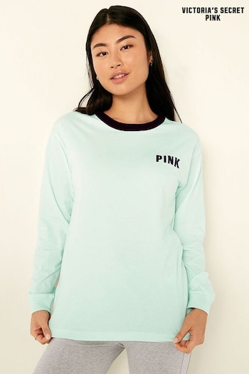 Victoria's Secret PINK Spring Rain Green Long Sleeve T-Shirt (RD1912) | £36