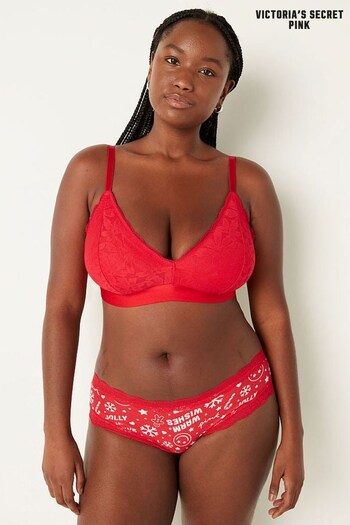 Victoria's Secret PINK Red Pepper Fuller Cup Lace Unlined Triangle Bralette (RG2428) | £26