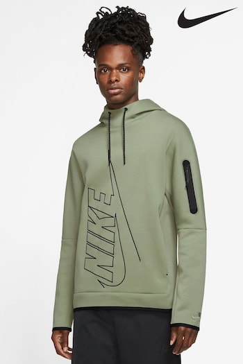 Nike Green Tech Fleece Pullover Graphic Hoodie (T00176) | £110