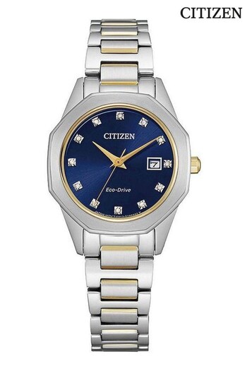Citizen Ladies Silver Tone Silhouette Diamond Watch (T00251) | £349