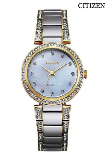 Citizen Ladies Silver Tone Silhouette Crystal Watch (T00252) | £299