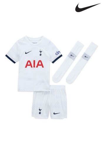 Nike White Jr. Tottenham Hotspur 2023/24 plaque Football Kit (T00254) | £55