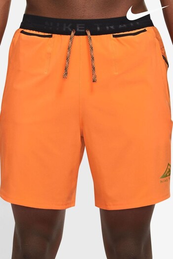 Nike Orange Dri-FIT 7 Inch Trail Running Shorts Foxing (T00396) | £60