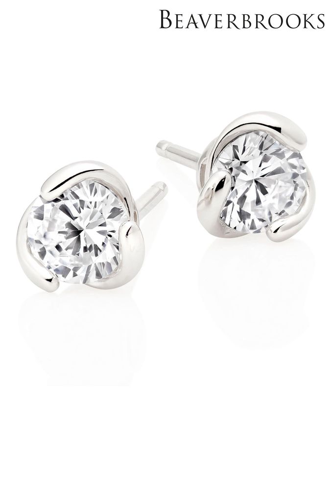 White gold earrings beaverbrooks store