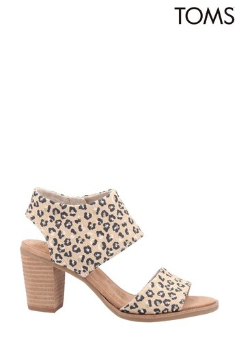 TOMS Cream Majorca Cutout Textured Cheetah Sandals (T01117) | £80