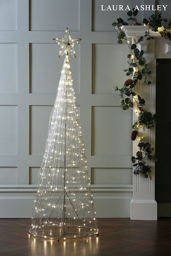 Laura Ashley Silver Elsa LED With Star Christmas Tree (T01466) | £100