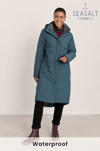 Seasalt Cornwall Green/Blue Janelle Waterproof Coat (T01522) | £160