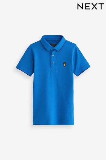 Blue Cobalt Short Sleeve Polo Col Shirt (3-16yrs) (T02119) | £7 - £12