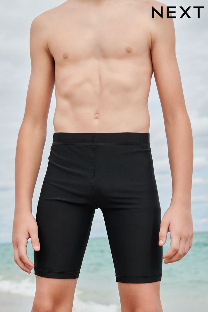 Black Longer Length Stretch Swim Shorts (3-16yrs) (T02836) | £8 - £14