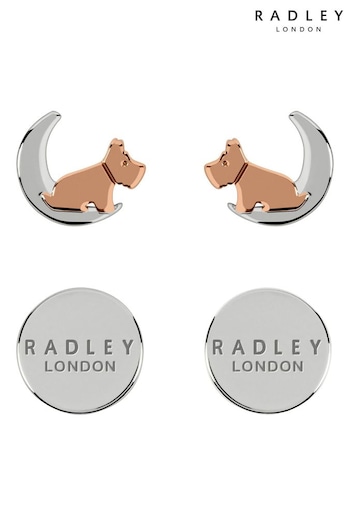 Radley Ladies 18ct Rose Gold And Silver-Plated 'Moon And Stars' Earrings (T02857) | £25
