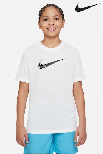Nike White Dri-FIT Football Graphic Training T-Shirt (T02932) | £23