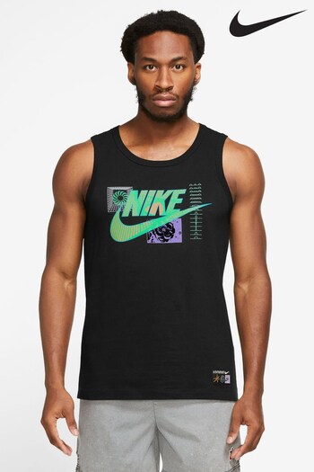 Nike Black Sportswear Graphic Printed Vest (T03257) | £28