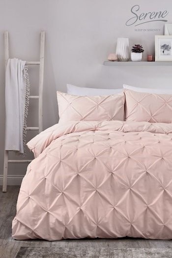 Serene Pink Lara Duvet Cover And Pillowcase Set (T03550) | £25 - £45