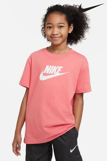 Nike Coral Pink Oversized Futura T-Shirt (T03702) | £25