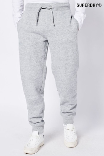 Superdry Light Grey Organic Cotton Vintage Logo Embroidered Joggers (T03816) | £50