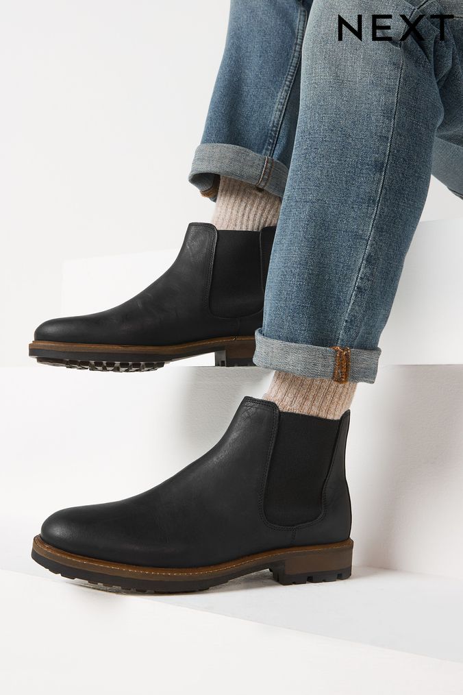 Mens black cheap chelsea boots uk