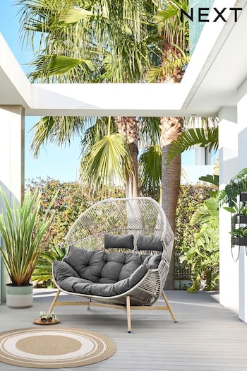 Grey Helsinki Garden 2 Seater Egg Chair (T04228) | £375