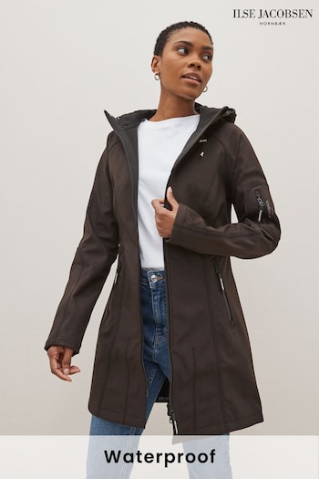 Ilse Jacobsen Navy Blue Waterproof Slim Fit Raincoat (T04291) | £245