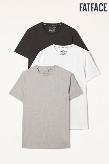 FatFace Grey Mens T-Shirts style 3 Pack (T04433) | £35