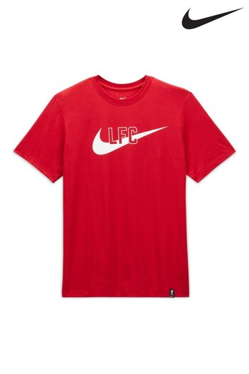 Nike Red Liverpool FC Swoosh T-Shirt (T04518) | £28