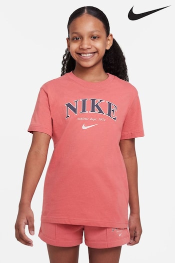 Nike Dark Pink Oversized Trend T-Shirt (T04688) | £25