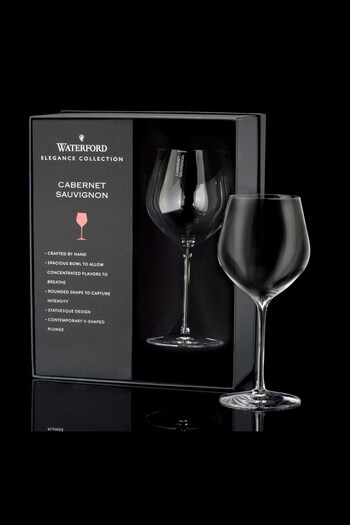 Waterford Set of 2 Clear Elegance Cabernet Sauvignon Glasses (T04790) | £85