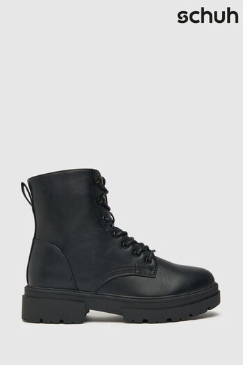 Schuh Ashton Chunky Lace Up Black Boots (T04922) | £45