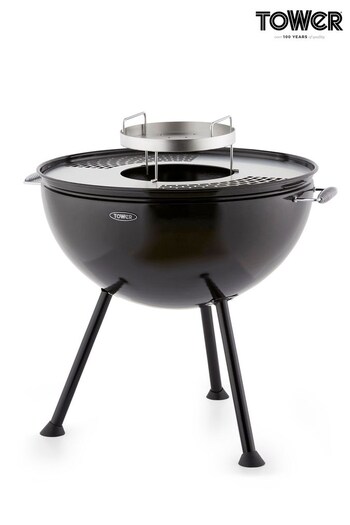 Tower Black Garden Sphere Fire Pit and BBQ Grill (T06236) | £160