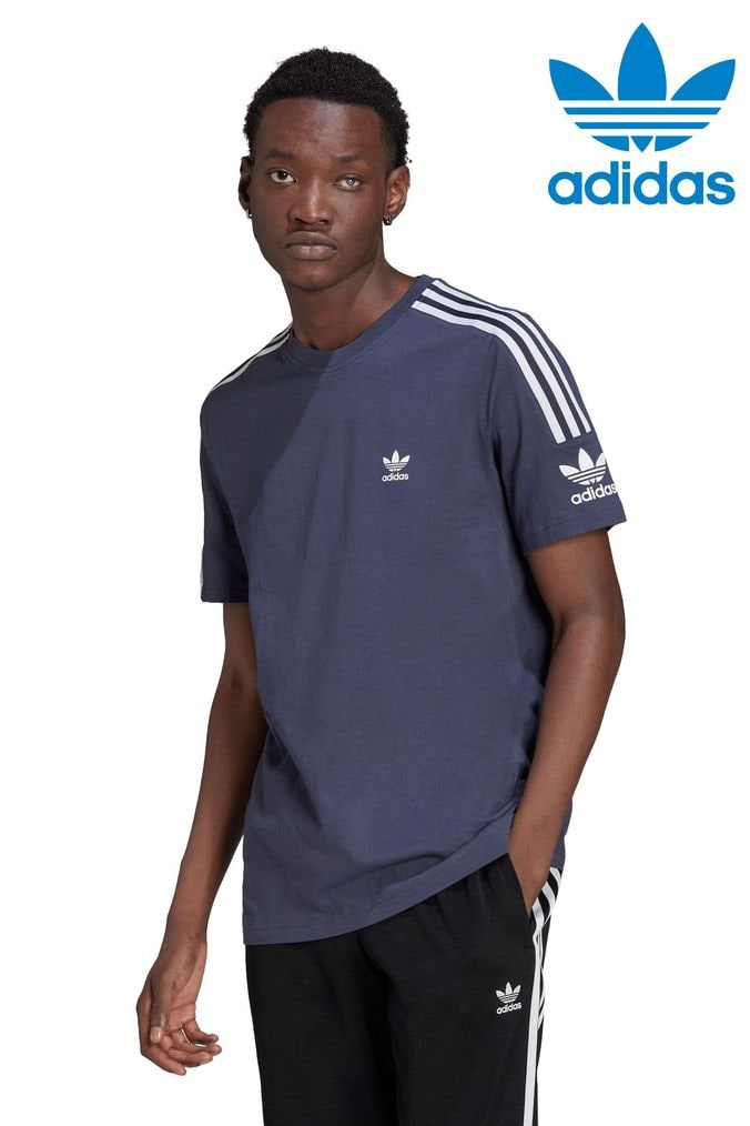 Adidas shoulder shop stripe shirt