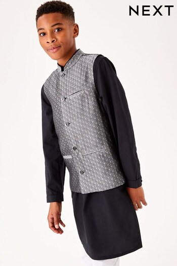 Silver Waistcoat And Shirt Set (12mths-16yrs) (T06865) | £22 - £31