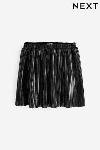 Black Metallic Pleat Skirt (3-16yrs) (T07271) | £13 - £18