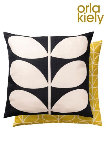 Orla Kiely White Solid Stem Outdoor Cushion (T07287) | £45